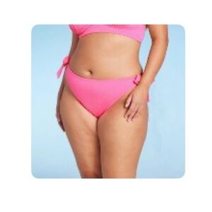 🎀 Side-Tie Pink Bikini Bottom Wild Fable XL NWT